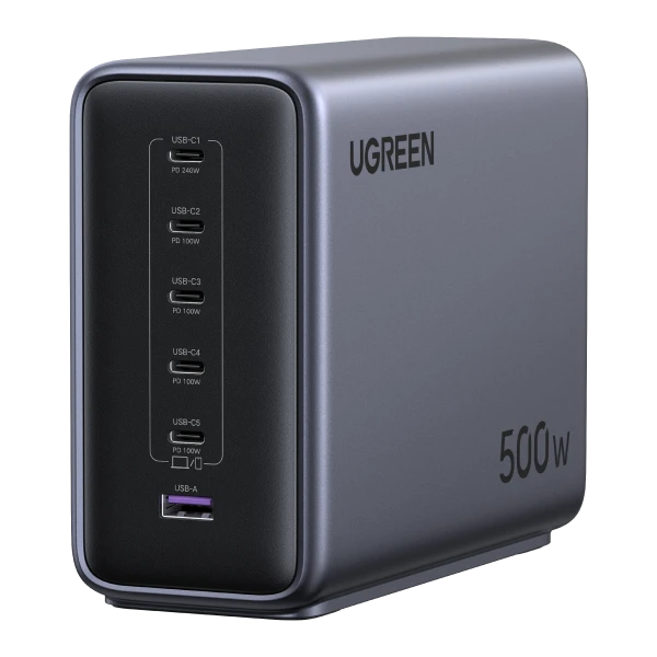 UGREEN Nexode 500W Chargeur rapide de bureau GaN 6 ports
