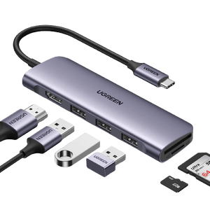 UGREEN Revodok 106 Hub Adaptateur USB-C 6-en-1 (100W PD, HDMI 4K@30Hz)