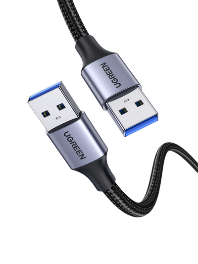 UGREEN Cable USB 3.0 Type A Male vers Male Cable Double USB Nylon Tress (1M)