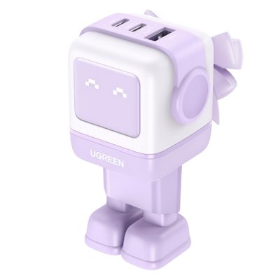 UGREEN Uno Chargeur 65W USB C Rapide 3 Ports (Violet)