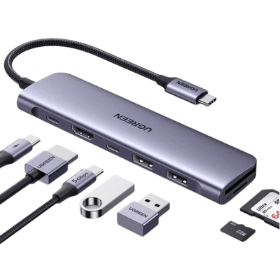 UGREEN Adaptateur Hub USB C vers HDMI 4K USB C PD 100W USB C Data 5Gbps