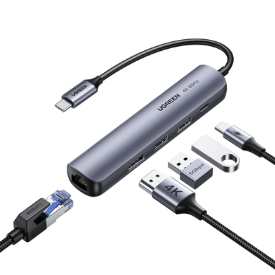 UGREEN Hub USB C 5 en 1 PD 100W (HDMI 4K@60Hz, PD 100W)