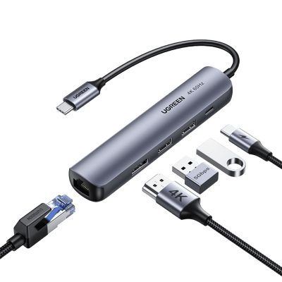 UGREEN Hub USB C 5 en 1 PD 100W (HDMI 4K@60Hz, PD 100W)