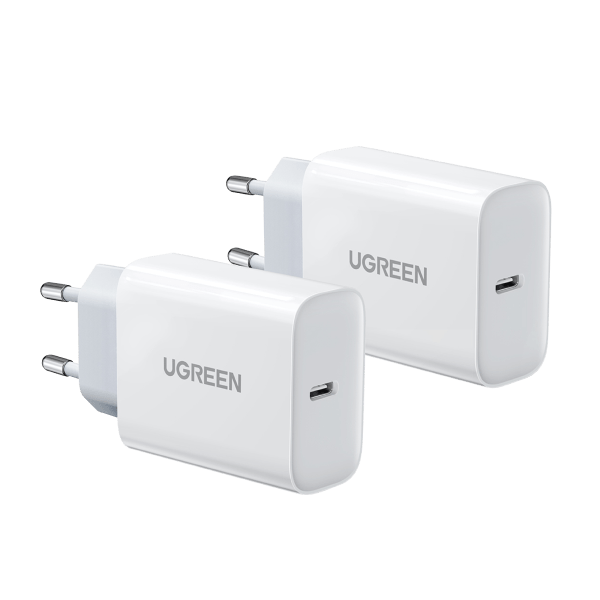 UGREEN Chargeur USB C 20W Lot de 2 Power Delivery 3.0