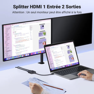 Répartiteur HDMI 2.1 8K 4K 120Hz – Commutateur 2 En 1, 48 Gbps, Pour PS5, Xbox, TV 8K