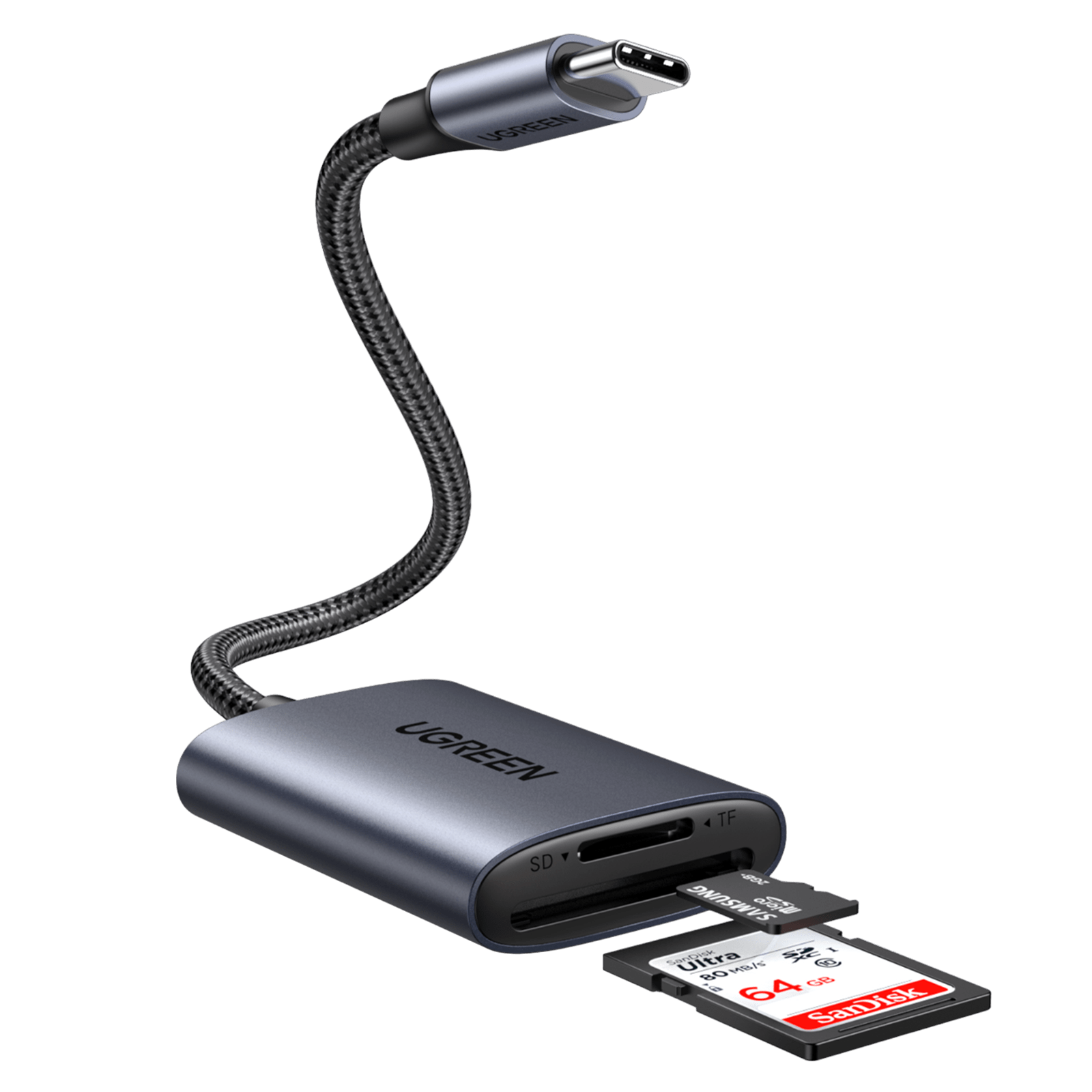 Generic - 4 En 1 Lecteur de Carte Mémoire UGREEN avec USB de Type C, SD,  TF, Micro SD, , pour iPad et MacBook - Blanc - Lecteur carte mémoire - Rue  du Commerce