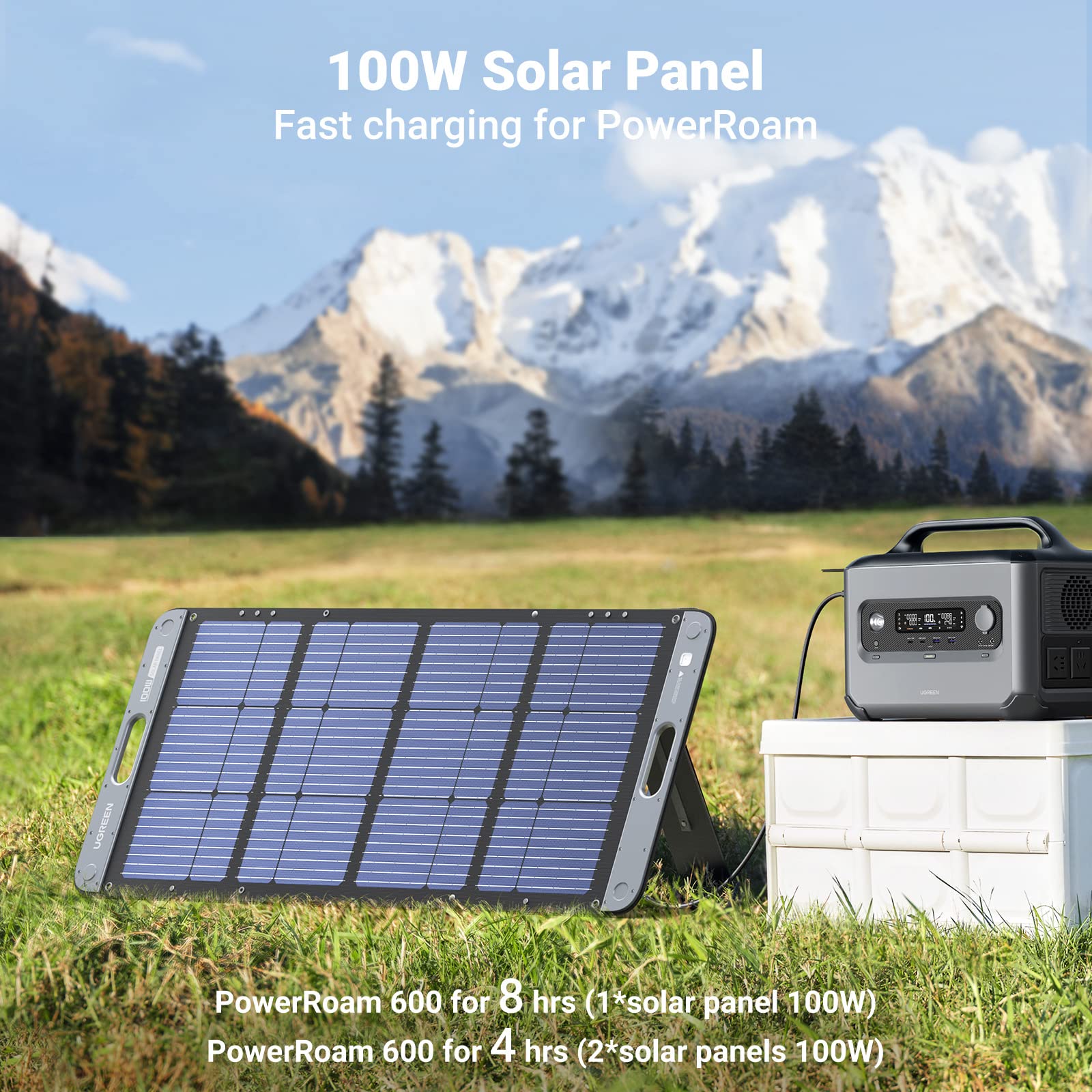 Panneau solaire pliable 100 W  Panneaux solaires et éoliennes