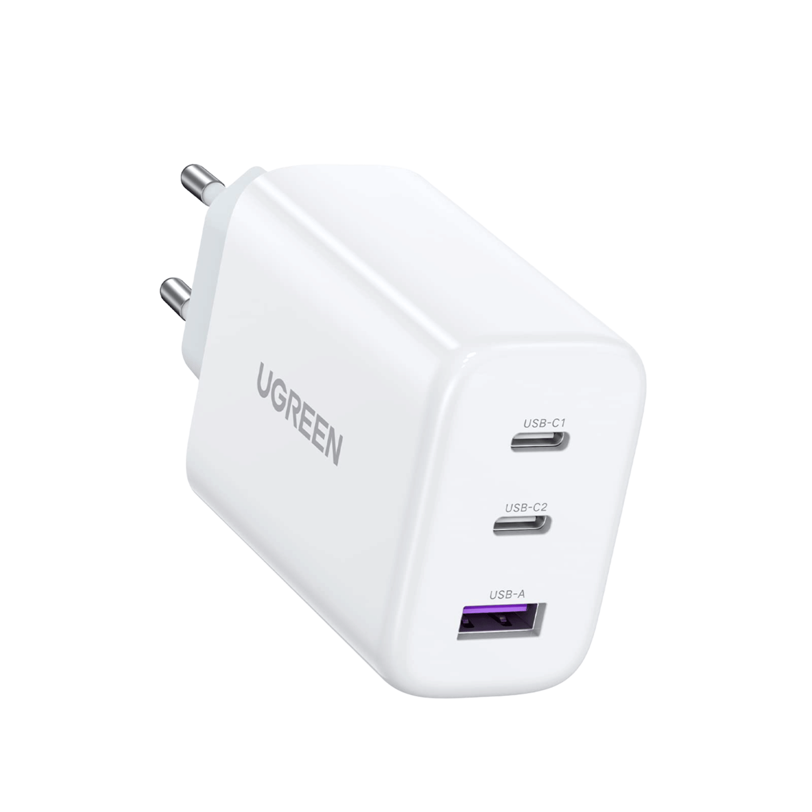 Chargeur mural rapide Ugreen 2x USB Type C / USB 65W PD3.0, QC3.0
