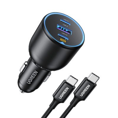 UGREEN 130W Chargeur Voiture USB C PD QC 3.0