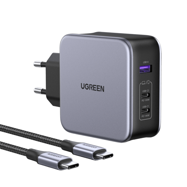 Le chargeur compact UGREEN 45W double USB-C à 30€, 65W à 44€, son