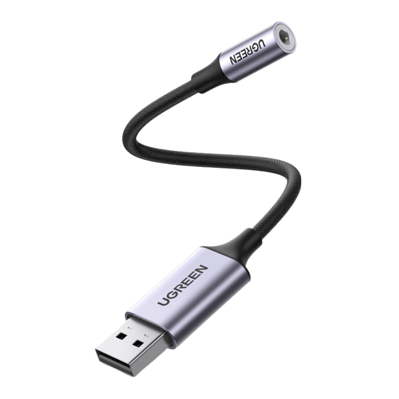 Carte Son Externe USB vers 3,5mm Jack Adaptateur Audio - KUBII