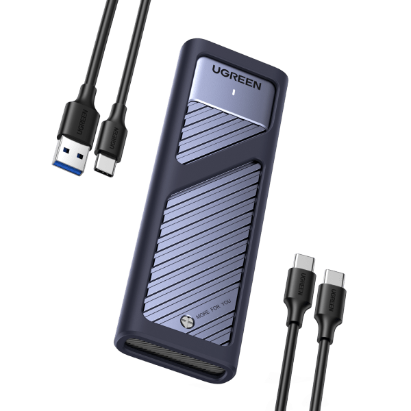 BoîTier SSD M.2 NVMe SATA Double Protocole RTL9210B 10 Gbit-S M.2 Vers USB  3.1 SSD BoîTier Externe pour Disque SSD, Noir