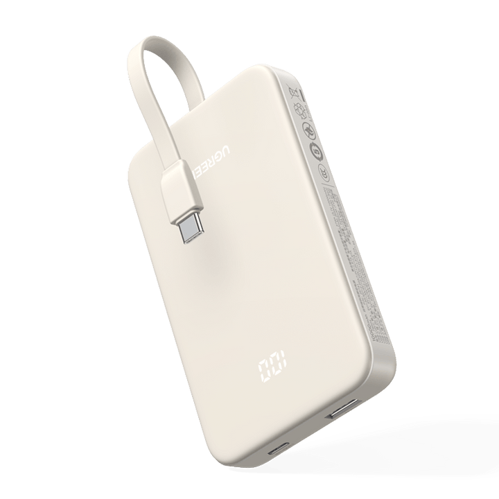 UGREEN Power bank 10000 mAh 20W PD avec câble USB - C intégré