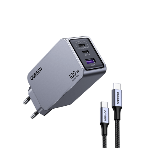 UGREEN Kit: Nexode Pro 100W avec USB C 60W câble 1M
