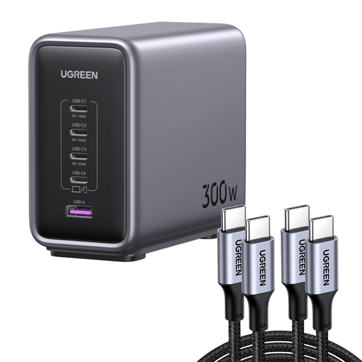 UGREEN Nexode 300W GaN Chargeur PD USB-C avec 5 ports