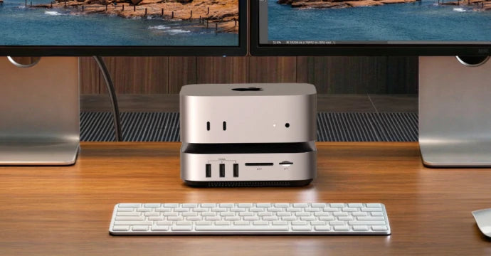 UGREEN Maxidok Station d’accueil Thunderbolt™ 5 10-en-1 pour Mac mini avec slot SSD M.2 NVMe, double affichage 6K pour Mac mini M4/M4 Pro