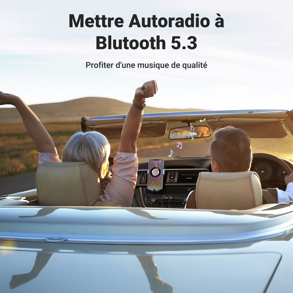 UGREEN Adaptateur Jack Bluetooth 5.3 pour Voiture Récepteur Bluetooth