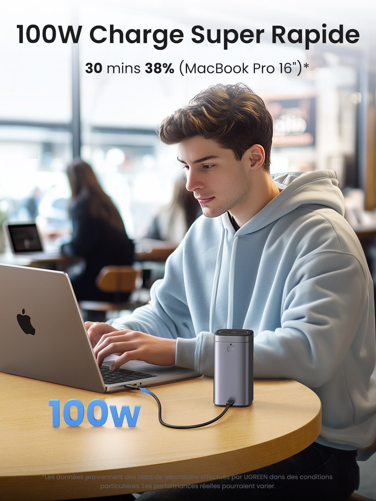 UGREEN Nexode Batterie Externe 20000mAh 145W Certifié Qi2 -100w charge super rapide