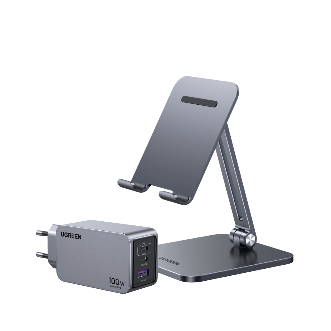 UGREEN Kit: Nexode RG 65W Chargeur avec Support Tablette