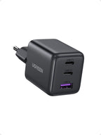 UGREEN Zapix 30W Chargeur USB C Rapide iPhone 3 Ports Prise Secteur (Noir)