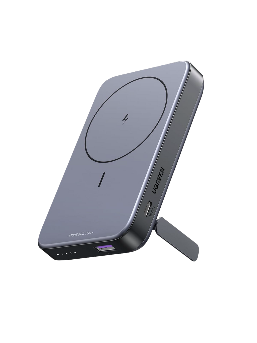 UGREEN Batterie Externe Magnétique (10 000 mAh, 20 W, Qi 15 W, 3-en-1, Support Rabattable)