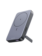 UGREEN Batterie Externe Magnétique (10 000 mAh, 20 W, Qi 15 W, 3-en-1, Support Rabattable)