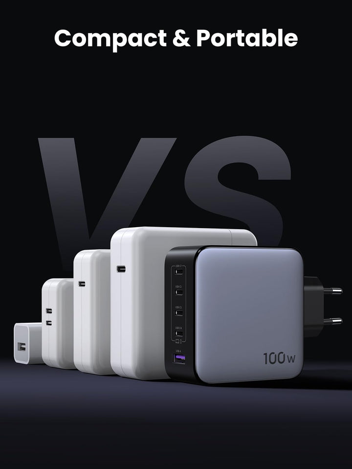 UGREEN Nexode mini 100W 5 Ports Chargeur USB C Rapide Technologie GaNInfinity