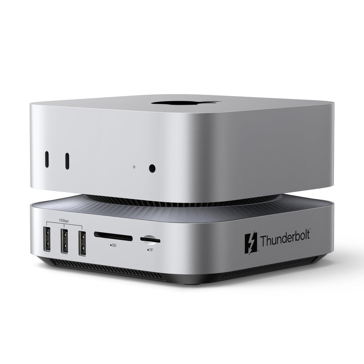 UGREEN Maxidok Station d’accueil Thunderbolt™ 5 10-en-1 pour Mac mini avec slot SSD M.2 NVMe, double affichage 6K pour Mac mini M4/M4 Pro
