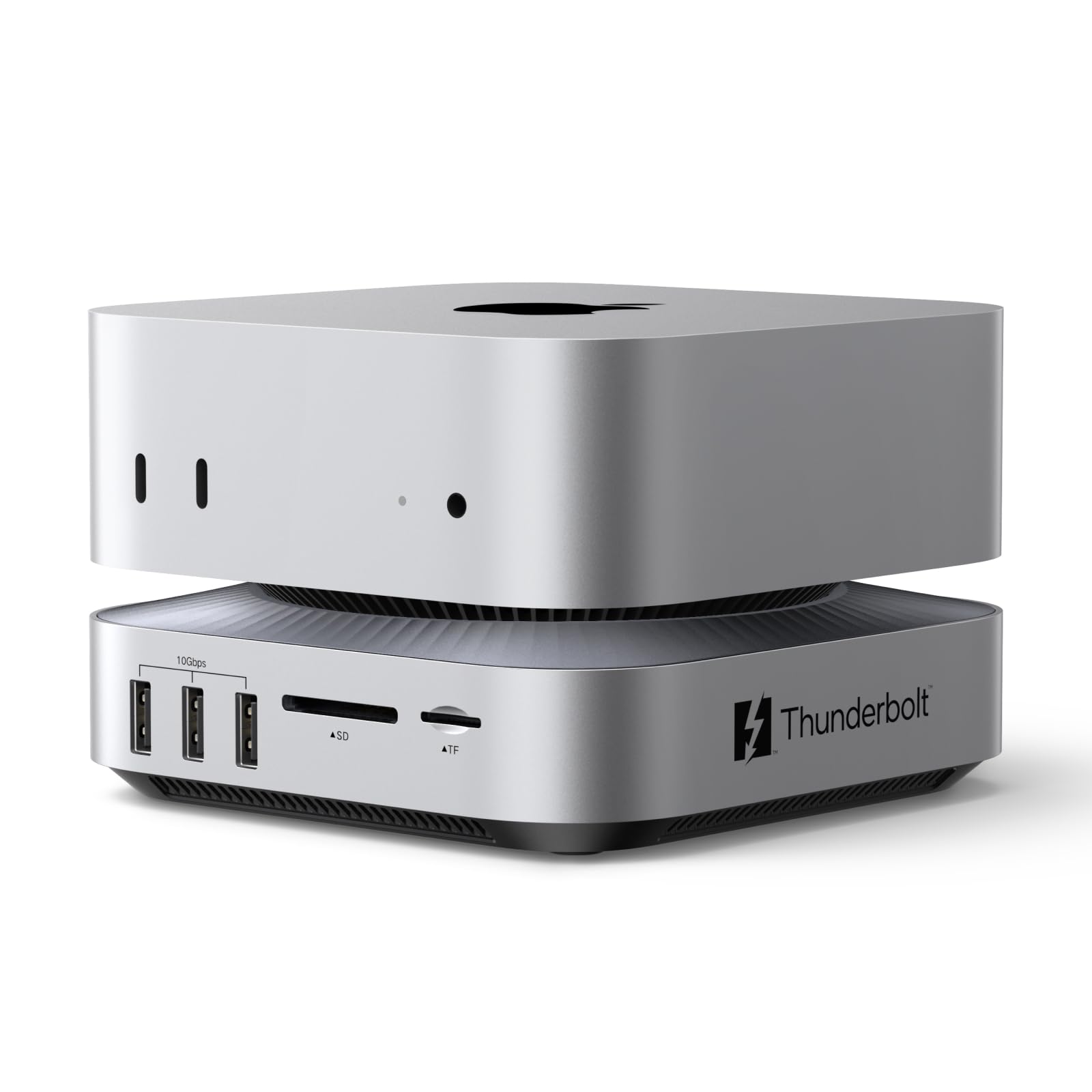 UGREEN Maxidok Station d’accueil Thunderbolt™ 5 10-en-1 pour Mac mini avec slot SSD M.2 NVMe, double affichage 6K pour Mac mini M4/M4 Pro