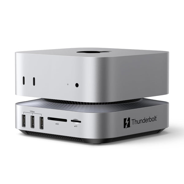 UGREEN Maxidok Station d’accueil Thunderbolt™ 5 10-en-1 pour Mac mini avec slot SSD M.2 NVMe, double affichage 6K pour Mac mini M4/M4 Pro