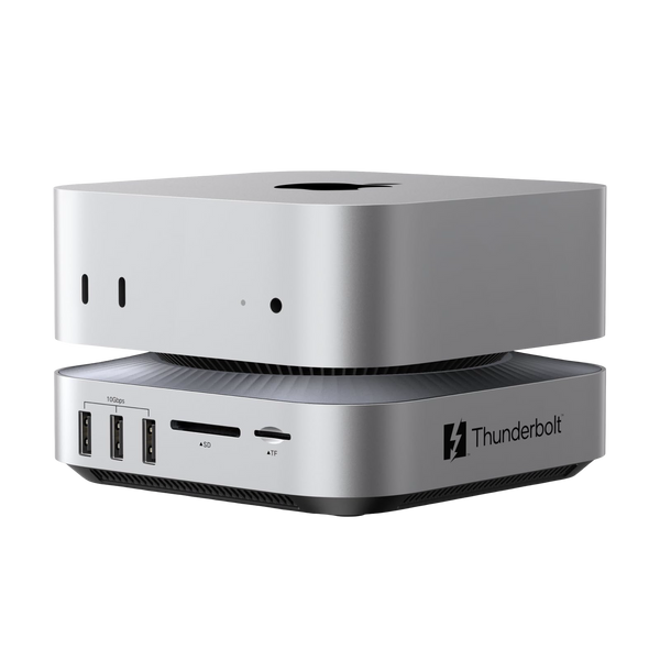 UGREEN Maxidok Station d’accueil Thunderbolt™ 5 10-en-1 pour Mac mini avec slot SSD M.2 NVMe, double affichage 6K pour Mac mini M4/M4 Pro