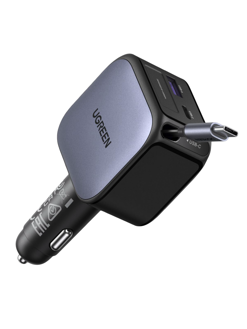 UGREEN Nexode Chargeur voiture 90W avec câble USB-C rétractable