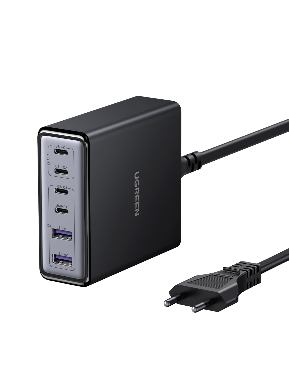 UGREEN Zapix Chargeur de Bureau USB-C (100 W, 6 Ports, GaN, 4 USB-C + 2 USB-A)