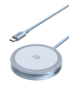 UGREEN MagFlow Qi2 25W Chargeur Induction iPhone Pad Certifié Compatible avec MagSafe iPhone 17 16 15 14 13 12 Air Plus Pro Max AirPods 4 3 Pro 3 2 1 avec Rallonge 1.5M Chargeur sans Fil Magnétique