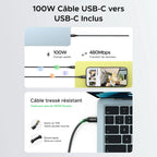 UGREEN Nexode Air Chargeur USB-C (65W, GaN, Prise Pliable)