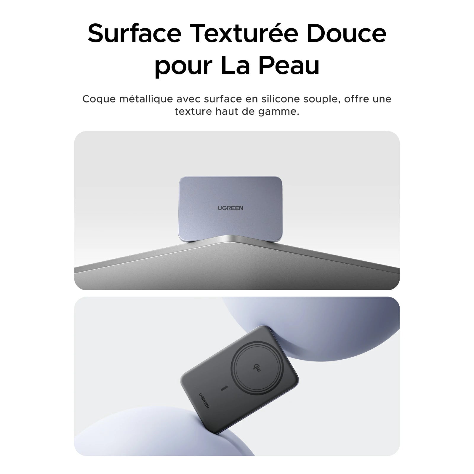 UGREEN MagFlow Air Batterie Externe Magnétique (5000mAh, Qi2 15W)