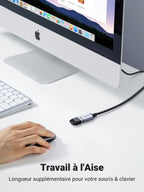 UGREEN Câble Rallonge USB 3.0 Cable Extension Type A Mâle vers Femelle (3M)