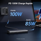 UGREEN Revodok 308 Docking Station Hub USB C 2 HDMI 4K 1 VGA 1080P Triple Affichage 8 en 1 Adaptateur USB C