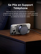 UGREEN MagFlow Qi2 25W Chargeur Induction 2 en 1 Pliable MagSafe