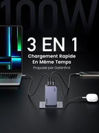 UGREEN Nexode Pro 100W 3 Port GaN Fast Chargeur