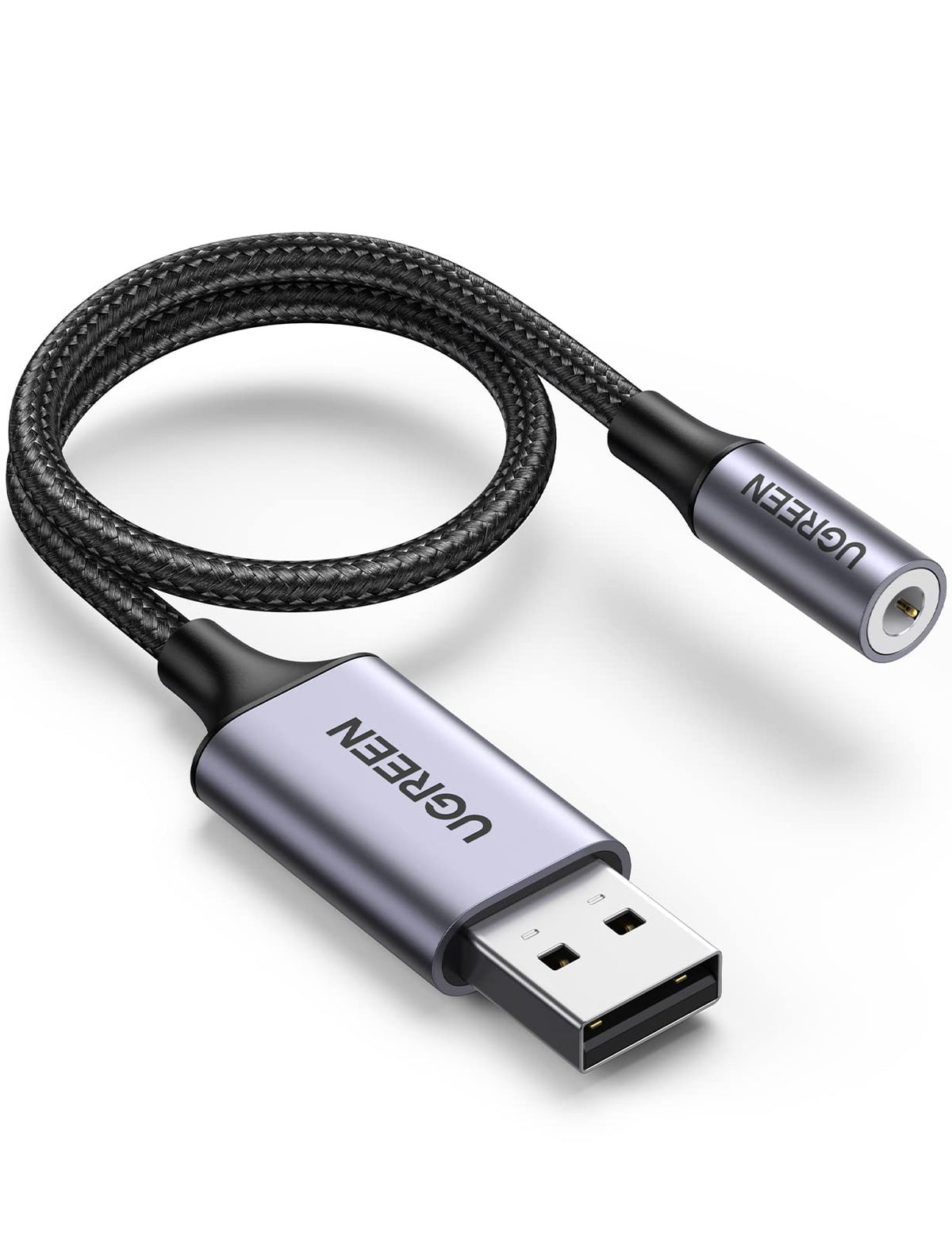 UGREEN Adaptateur USB vers Jack 3,5mm Carte Son Externe USB
