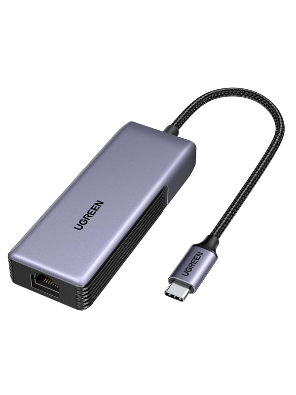 UGREEN 5Gbps Adaptateur USB C Ethernet RJ45 5 Gigabit Thunderbolt C 3.2 Gen 2 vers RJ45 WOL MDI MDIX en Aluminium Compatible avec Windows 11 Linux Kernel 5.17 MacOS