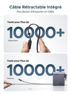 UGREEN Neoxde Pro 160W Chargeur USB C avec Écran Câble Rétractable