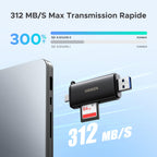UGREEN Lecteur de Carte SD USB C et USB 3.0 2 en 1 SD Card Reader (SD 4.0)