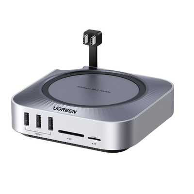 UGREEN Station d’Accueil pour Mac mini M4 10-en-1 (M.2 NVMe SSD, 40 Gbps, HDMI 8K@30Hz / 4K@144Hz)