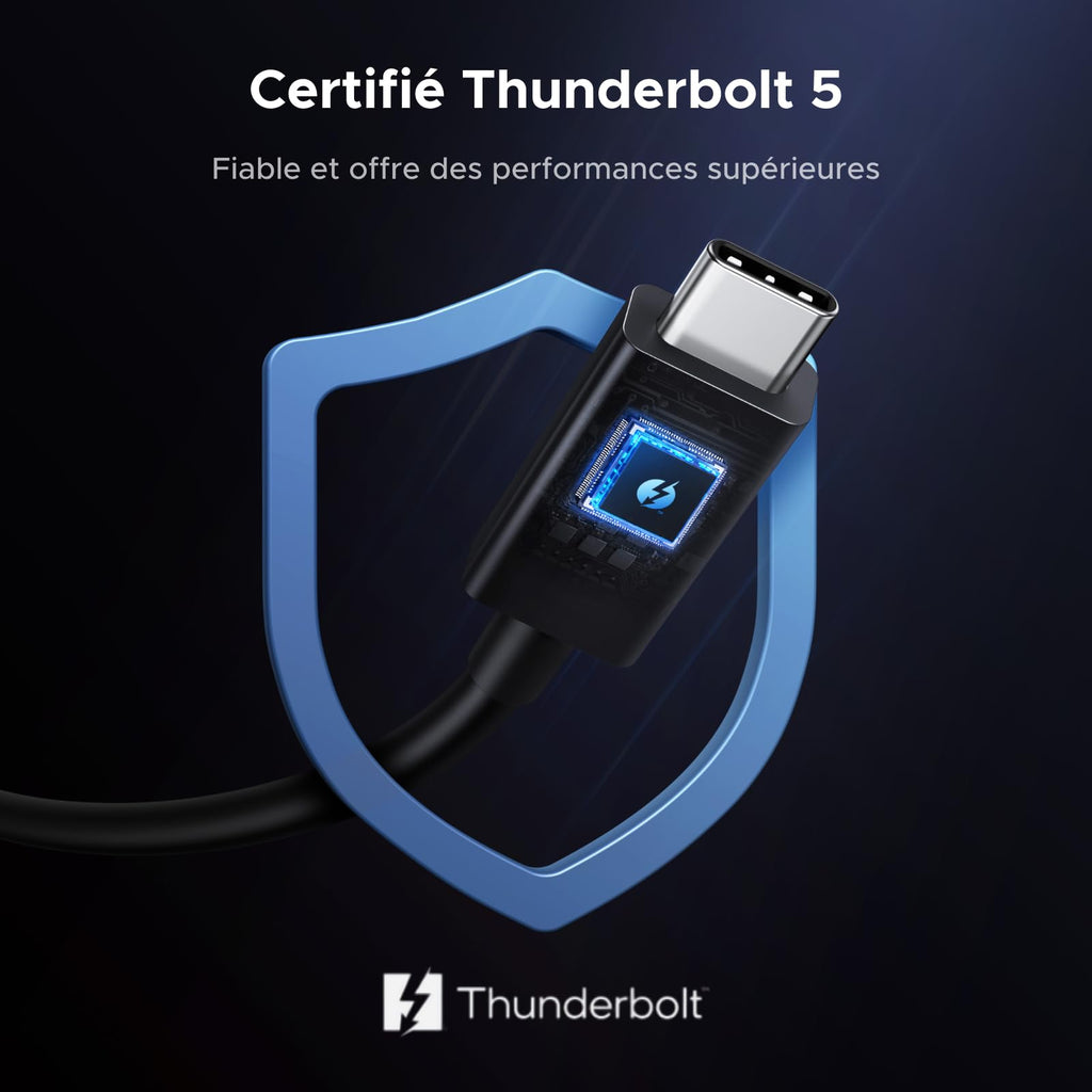 UGREEN Boîtier SSD M.2 NVMe 80 Gbps Compatible Thunderbolt 5 4