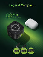 Compact et portable avec seulement 7,5 oz et 2,4×2,4×1,5 pouces, le chargeur sans fil UGREEN MagFlow 2-en-1 Édition Genshin Impact délivre la charge Qi2 15W avec support MagSafe et une fixation magnétique sécurisée.