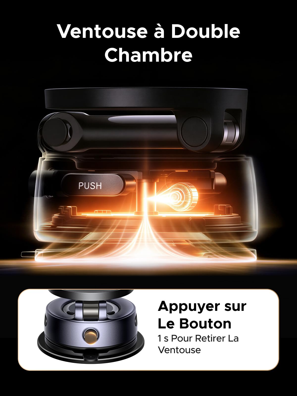 UGREEN Support Téléphone Voiture pour MagSafe Porte Téléphone Voiture
