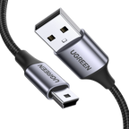 UGREEN Cable Mini USB Nylon Tress Cable USB 2.0 Type A vers Mini B Coque en Aluminium (3M)