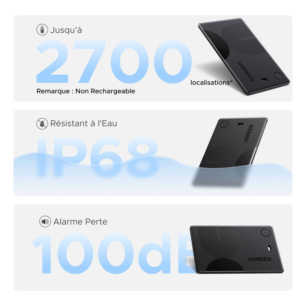 UGREEN FineTrack Slim Wallet Traceur Tag iOS Uniquement